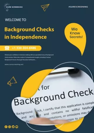 Background Checks in Independence - Sure Screening LLC