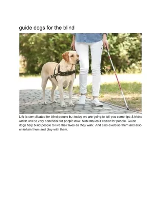 guide dogs for the blind