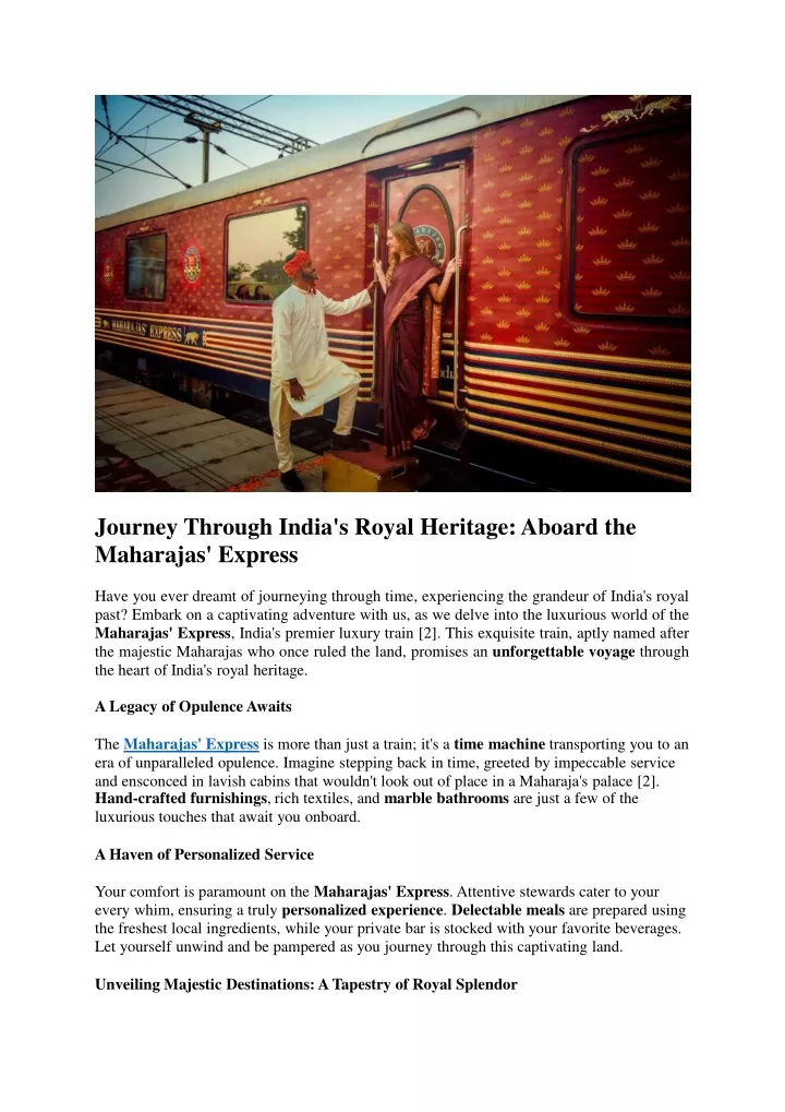 journey through india s royal heritage aboard