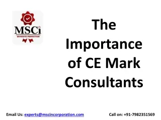the importance of ce mark consultants