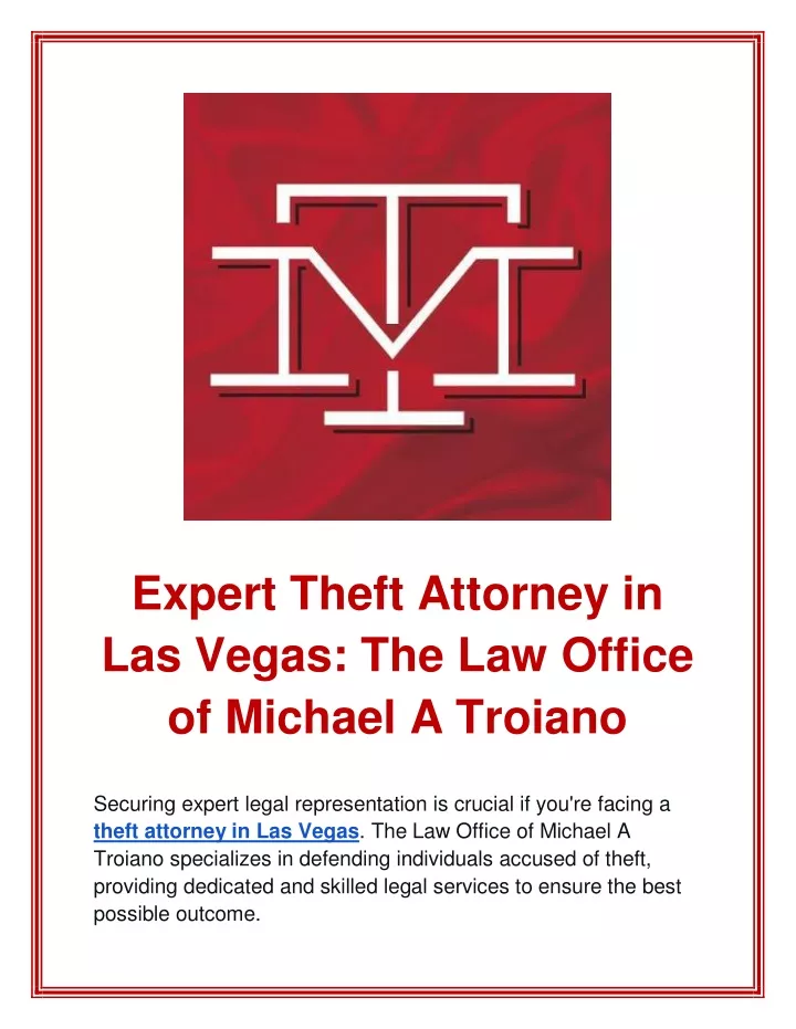 expert theft attorney in las vegas the law office