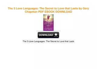 The 5 Love Languages: The Secret to Love that Lasts by Gary Chapman