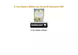 If You Made a Million by David M Schwartz download ebook PDF EPUB