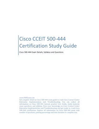 Cisco CCEIT 500-444 Certification Study Guide