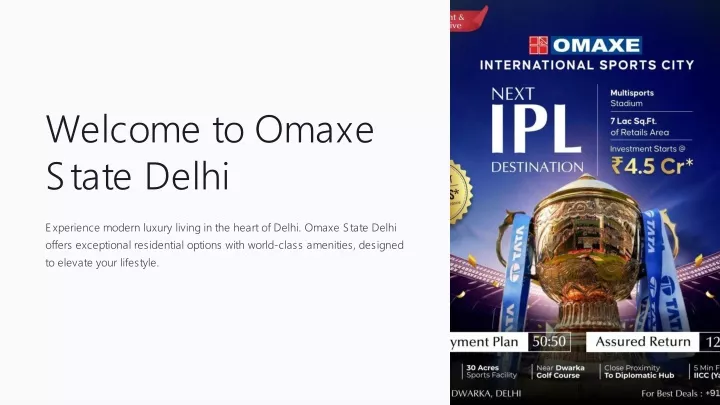 welcome to omaxe state delhi