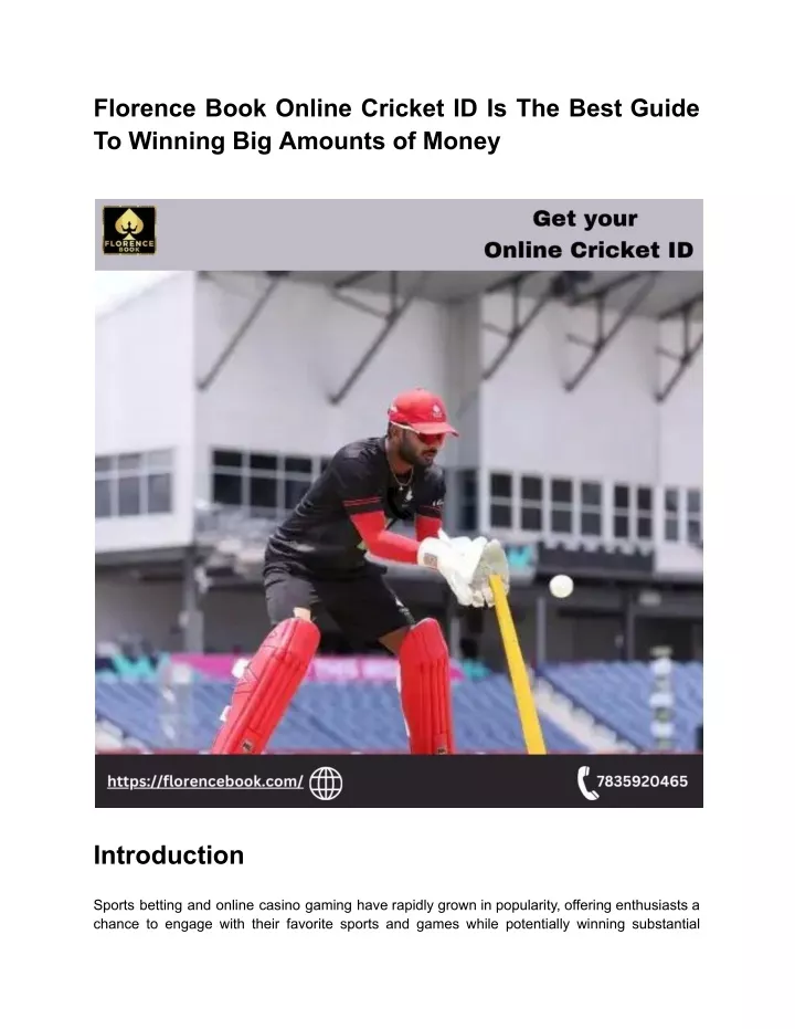 florence book online cricket id is the best guide