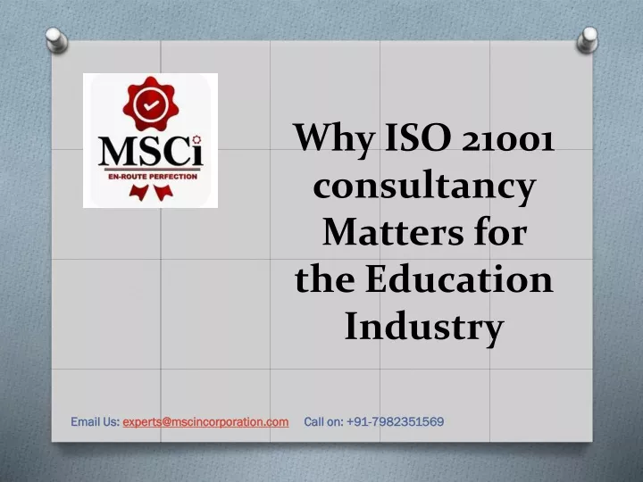 why iso 21001 consultancy matters for the education industry