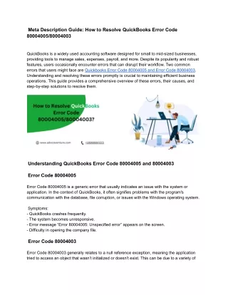 Guide_ How to Resolve QuickBooks Error Code 80004005_80004003