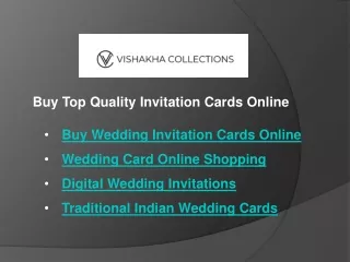 Buy Top Quality Invitation Cards Online