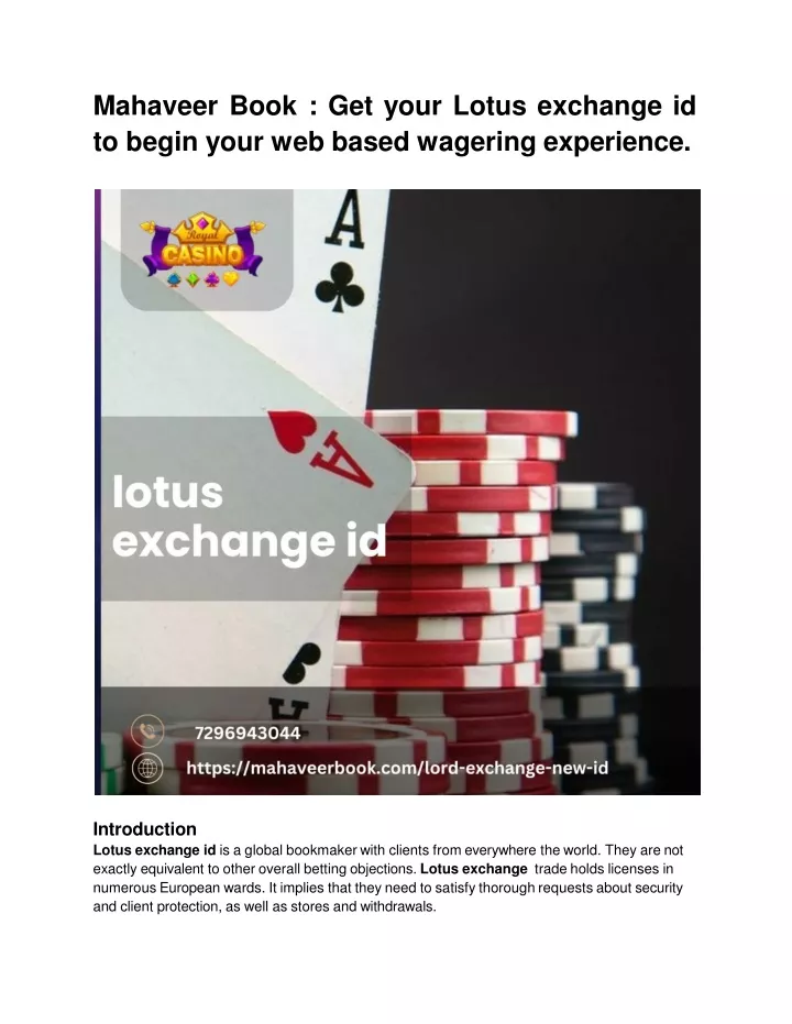 mahaveer book get your lotus exchange id to begin