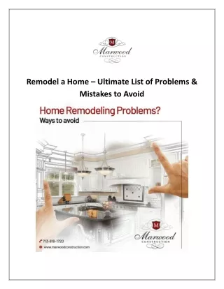 Remodel a Home: Ultimate List of Problems & Mistakes to Avoid