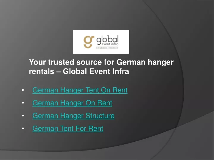 your trusted source for german hanger rentals