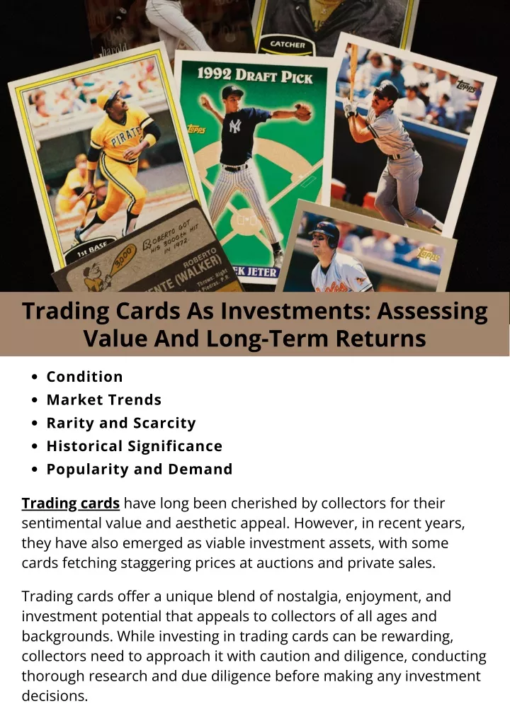 trading cards as investments assessing value