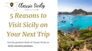 Top Reasons to Visit Sicily on Your Next Trip