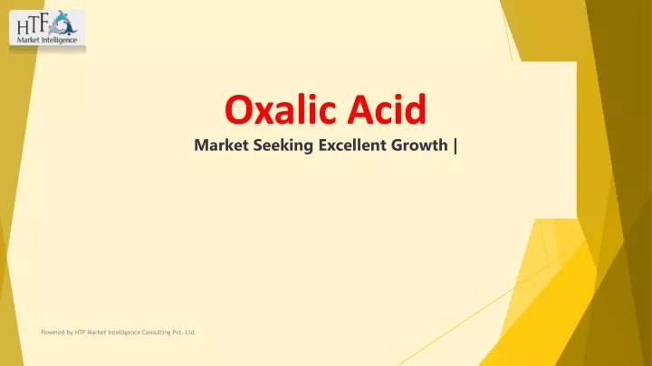 oxalic acid market seeking excellent growth