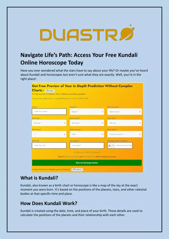 navigate life s path access your free kundali