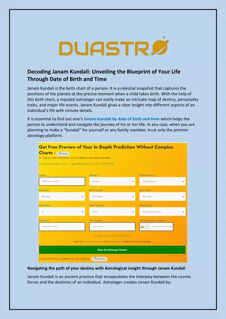 decoding janam kundali unveiling the blueprint