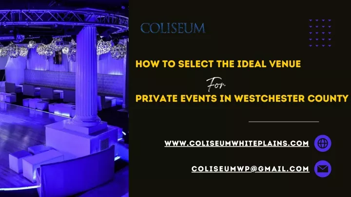 how to select the ideal venue for