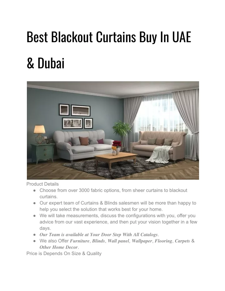 best blackout curtains buy in uae dubai