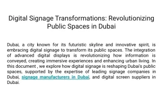 Digital Signage Transformations_ Revolutionizing Public Spaces in Dubai