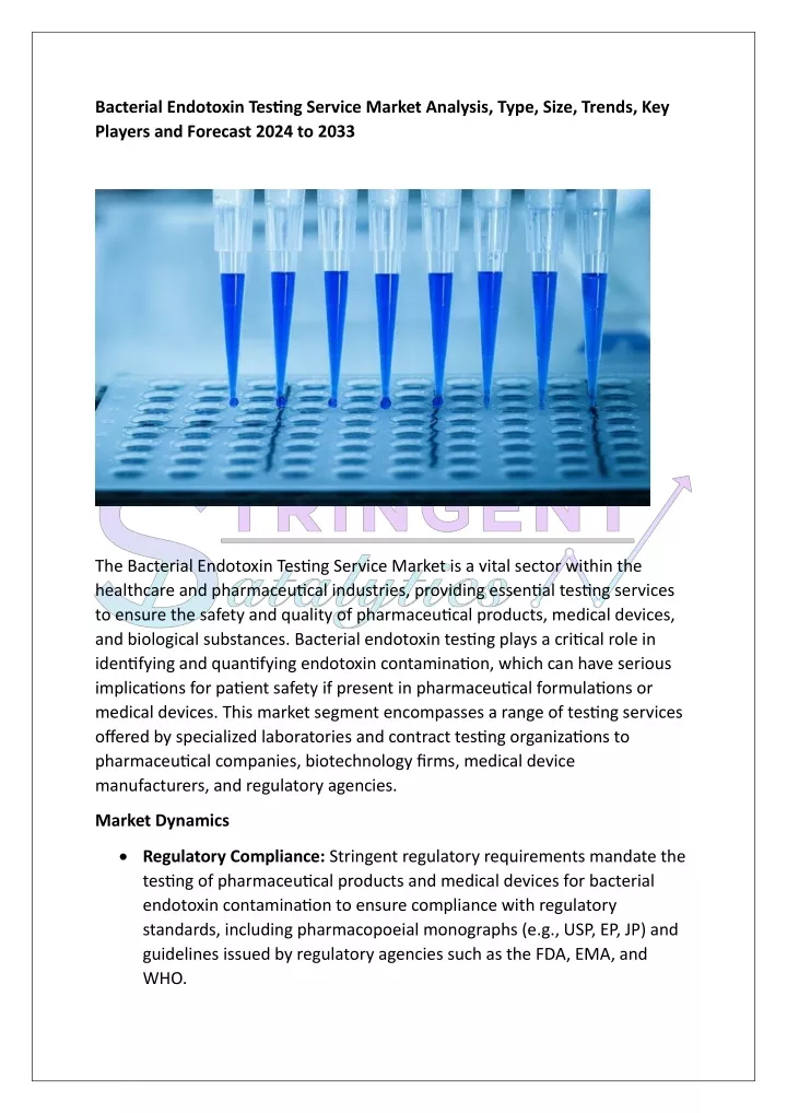 bacterial endotoxin testing service market