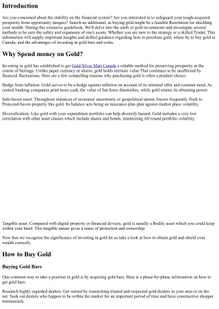 Investing in Gold: Safeguarding Your Prosperity