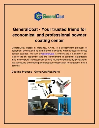 generalcoat your trusted friend for economical