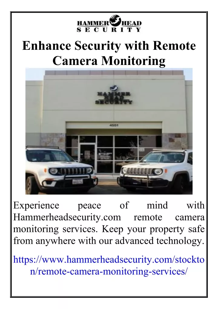 enhance security with remote camera monitoring