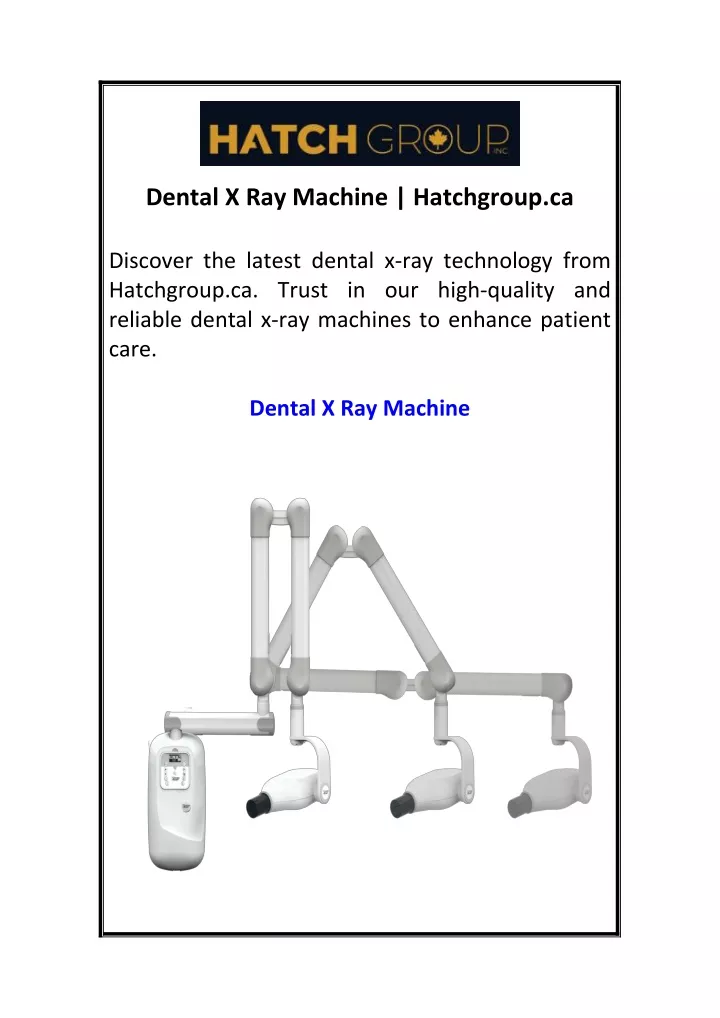 dental x ray machine hatchgroup ca