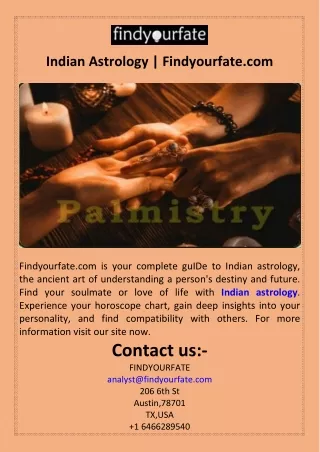 Indian Astrology  Findyourfate.com