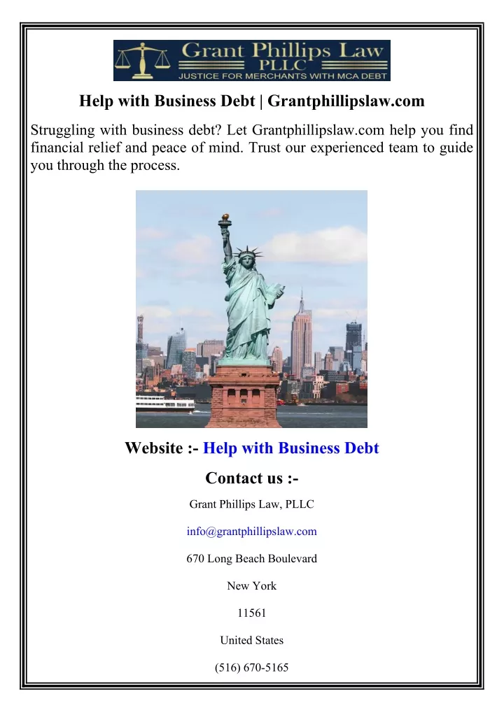 help with business debt grantphillipslaw com