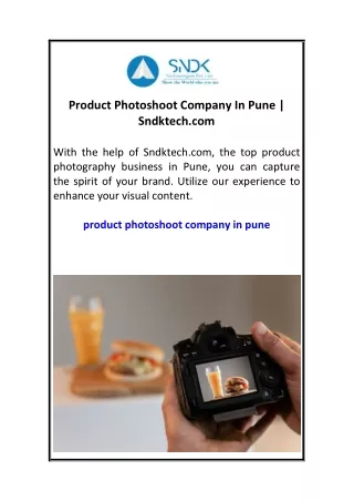 Product Photoshoot Company In Pune  Sndktech.com