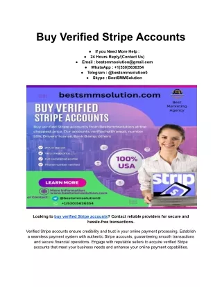 Buy Verified Stripe Accounts