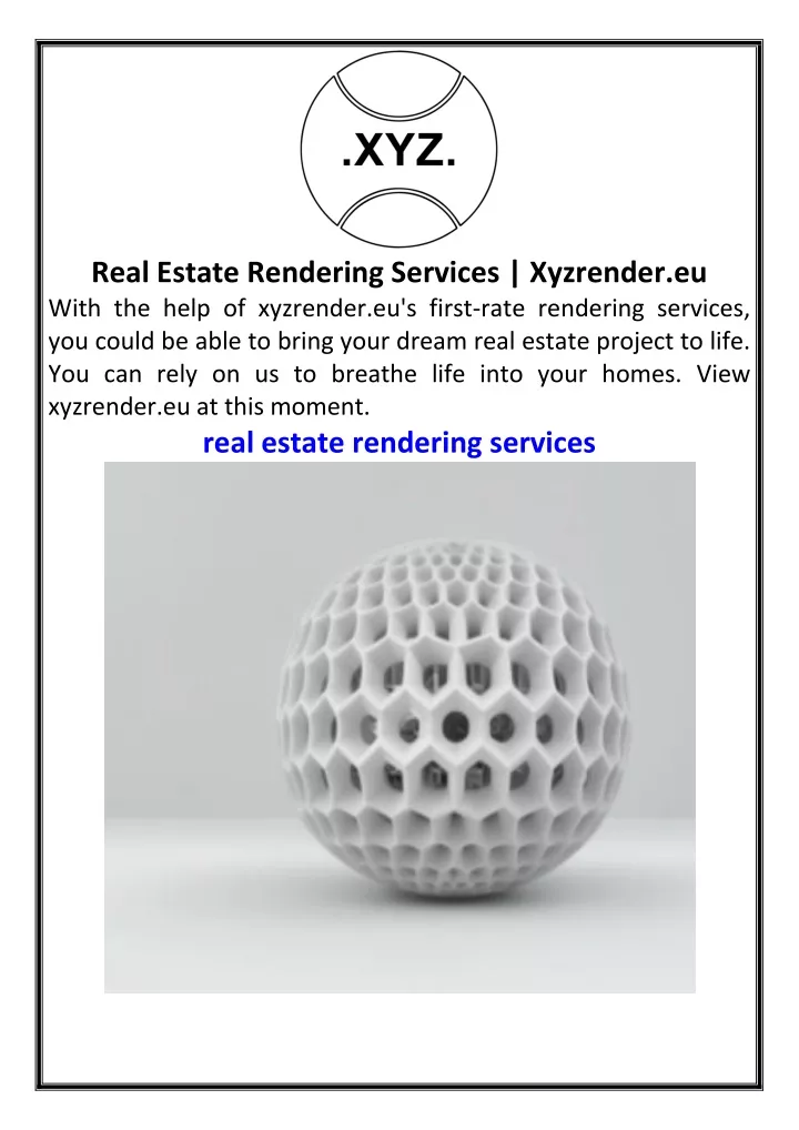 real estate rendering services xyzrender eu with