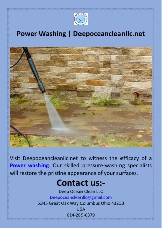 Power Washing  Deepoceancleanllc.net