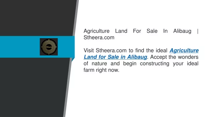 agriculture land for sale in alibaug stheera