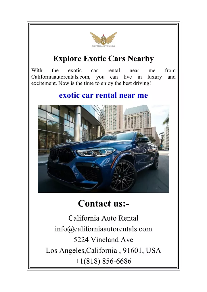 explore exotic cars nearby