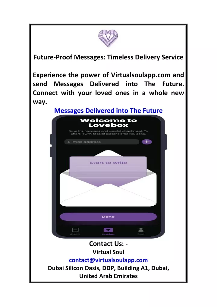 future proof messages timeless delivery service