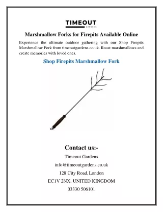 marshmallow forks for firepits available online