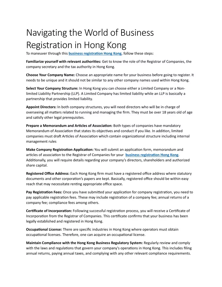 navigating the world of business registration