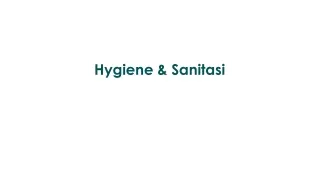 hygiene sanitasi