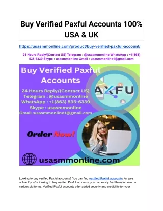 Buy Verified Paxful Accounts 100% USA & UK