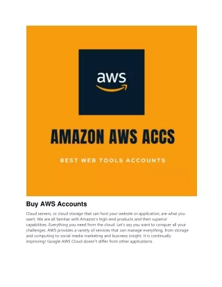 buy aws accounts