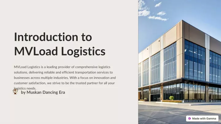 introduction to mvload logistics