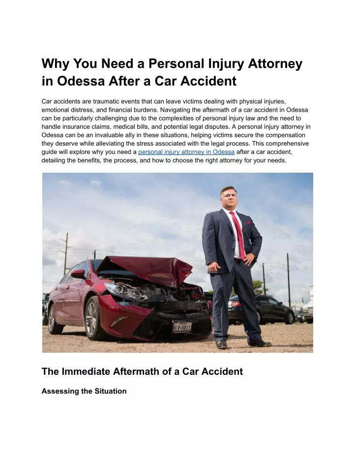 why you need a personal injury attorney in odessa