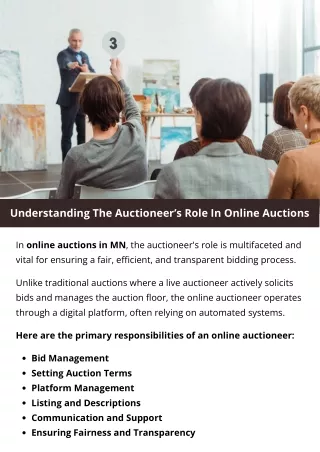Understanding The Auctioneer’s Role In Online Auctions