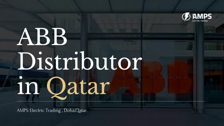 abb distributor in qatar