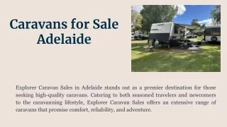 Caravans for Sale Adelaide