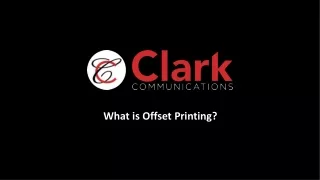 What is Offset Printing