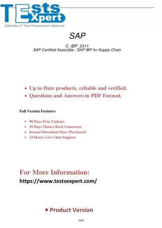 Ace C_IBP_2311 SAP IBP for Supply Chain Exam